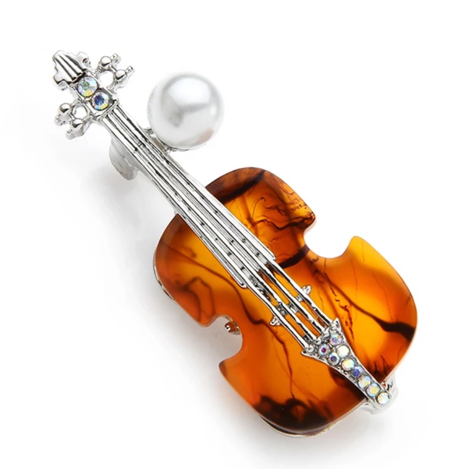 String Instrument Violin/ Viola/ Cello/ Guitar) Brooch
